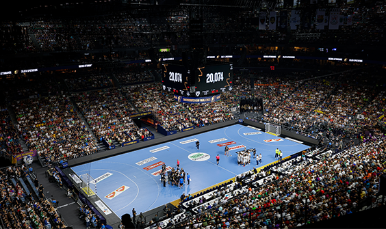 Spielfeld Köln EHF Final 4