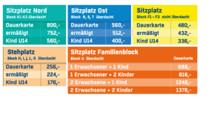 Dauerkarten-Preise