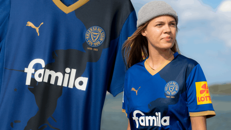 KSV Holstein präsentiert offizielles Trikot für Saison 2025/26